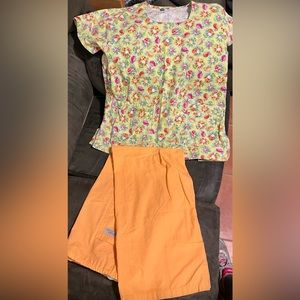 Springtime Ladybug Print Scrubs